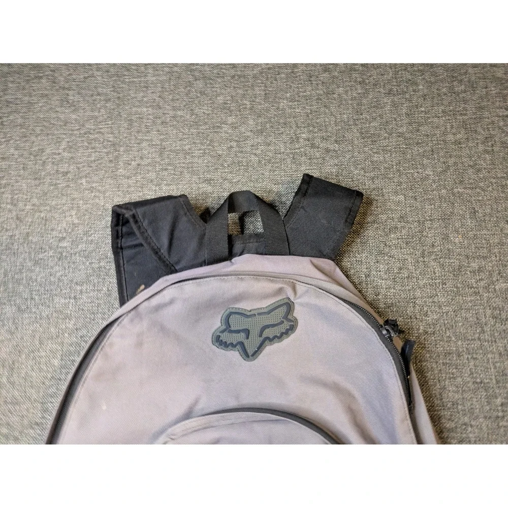 Fox Racing Backpack Hard Logo Motocross Inspired Streetwear Gray School Book Bag
